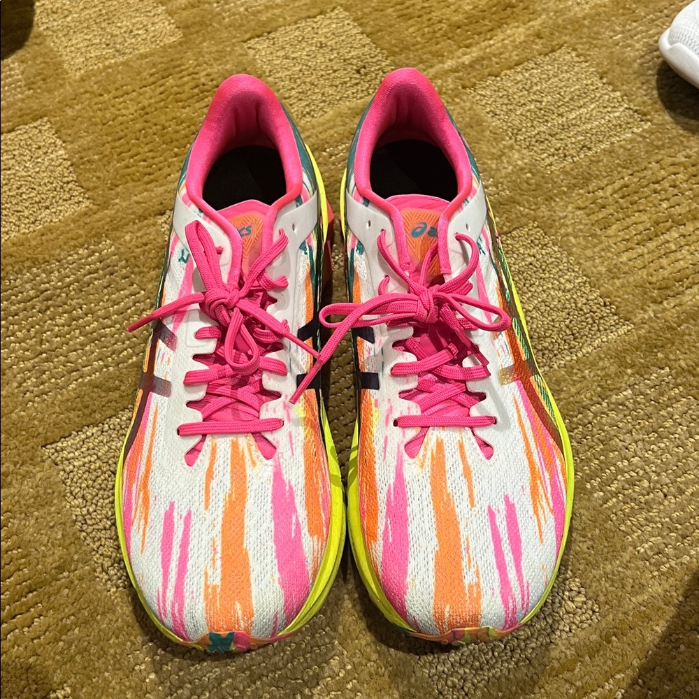 Asics Multicolor Athletic Shoes with Pink and Yellow